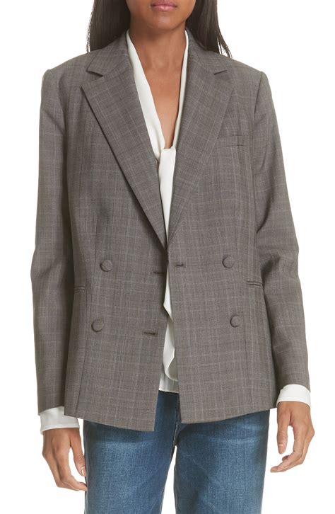 Frame Plaid Double Breasted Wool Blazer Nordstrom