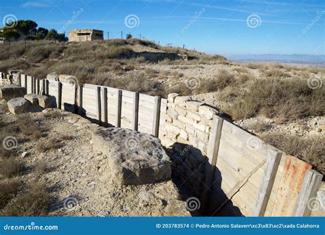 War Trench Spanish Civil War Trenches Alicante Stock Photography