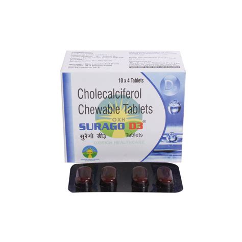 Surago D3 60k Chewable Tablet 4s Price Uses Side Effects