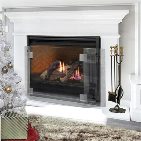 Modern Glass 3 Piece Fireplace Screen | Clear Home Design