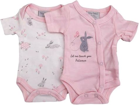 Bnwt Tiny Premature Baby Girls Cotton Twin Pack Of Bodysuits 5 8lb