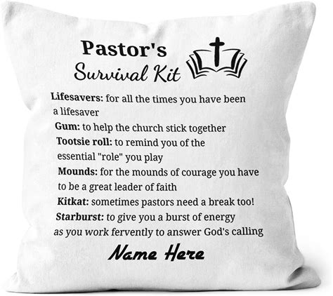 Amazon Personalized Pastor S Survival Kit Pillow Gift For Pastor