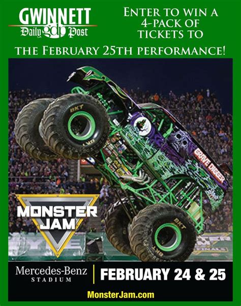 Win Monster Jam tickets from the Gwinnett Daily Post! | Monster jam tickets, Monster jam, Monster