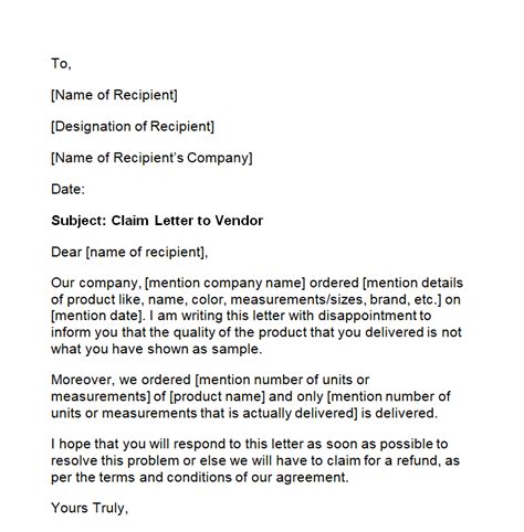 Reimbursement Letter Template