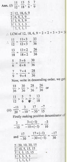 Rational Numbers Rs Aggarwal Icse Class 7th Goyal Brothers Icsehelp