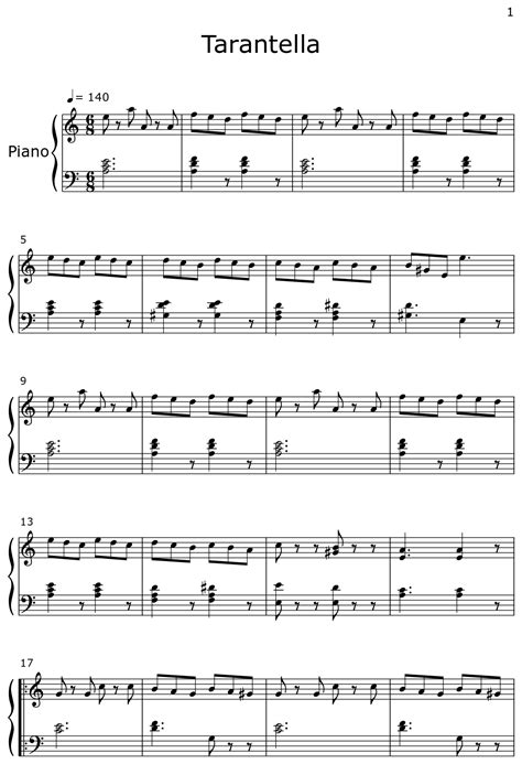 Tarantella - Sheet music for Piano