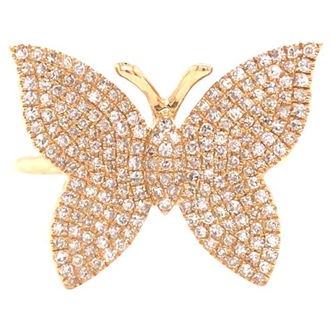 Diamond Gold Butterfly Ring At Stdibs