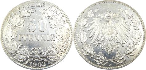 Deutschland Deutsches Kaiserreich 50 Pfennig 1903 A Fünfzig Pfennig