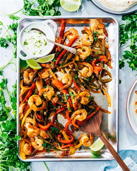 Sheet Pan Shrimp Fajitas A Couple Cooks