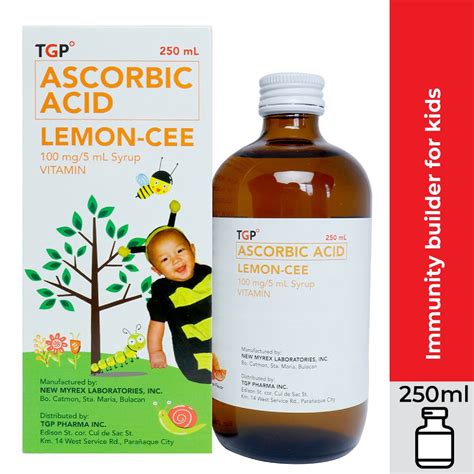 Lemoncee Tgp Ascorbic Acid Mg Ml Syrup Ml Bottle For Immunity