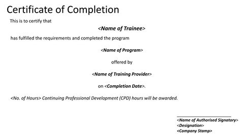 Ppt Certificate Of Completion Powerpoint Presentation Free Download