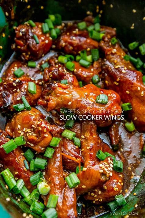 Slow Cooker Honey Soy Chicken Wings Sweet Cs Designs