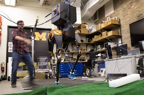 Two Legged Robot Easily Walks Over Uneven Terrain