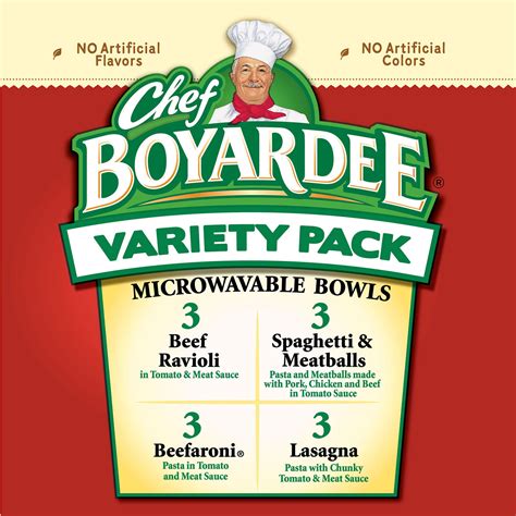 Chef Boyardee Variety Pack 75 Oz 12 Pk