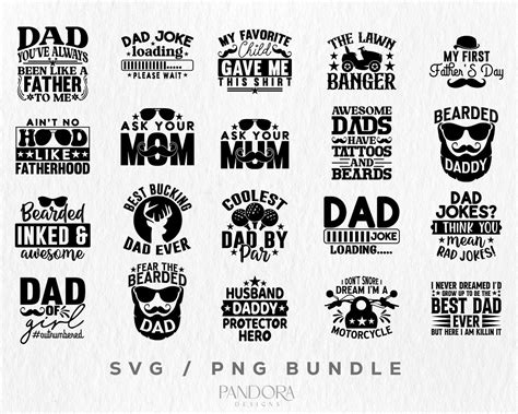 Dad Svg Bundle Father’s Day Svg Png Bundle Dad Quotes Svg Pack Super Dad Svg Collection Best