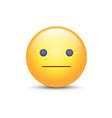 Indifferent emoji cartoon icon expressionless Vector Image