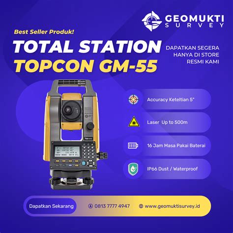 TOTAL STATION TOPCON GM 55 Geomukti Survey