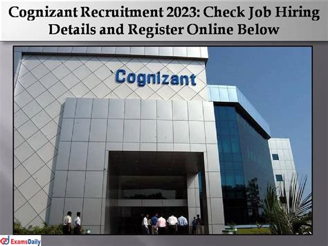 Cognizant Recruitment Check Job Hiring Details And Register