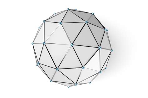 Premium Photo Abstract Low Poly Sphere With Connected Dots