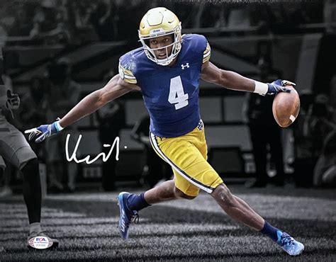 Kevin Austin Jr Signed Notre Dame Fighting Irish X Photo Psa