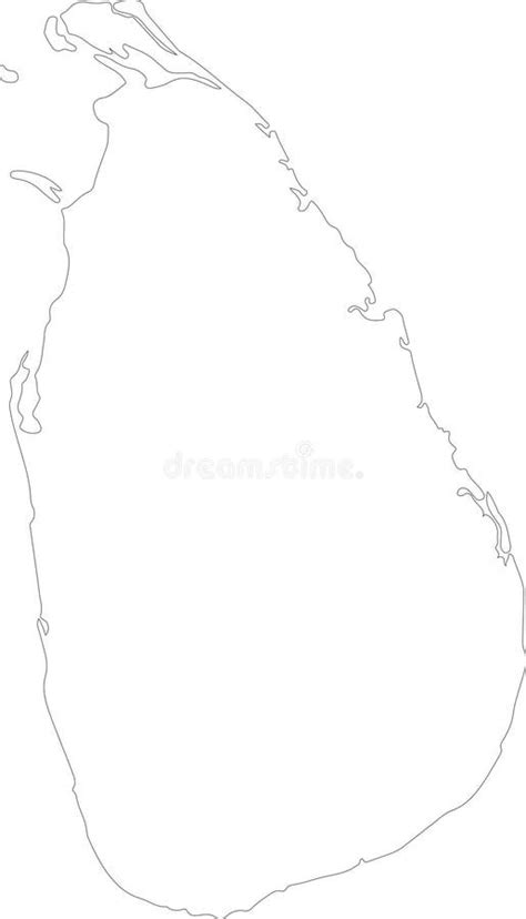 Sri Lanka Outline Map Stock Vector Illustration Of Lanka 317468605