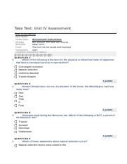 Unit IV Assessment Test Prep Docx Take Test Unit IV Assessment