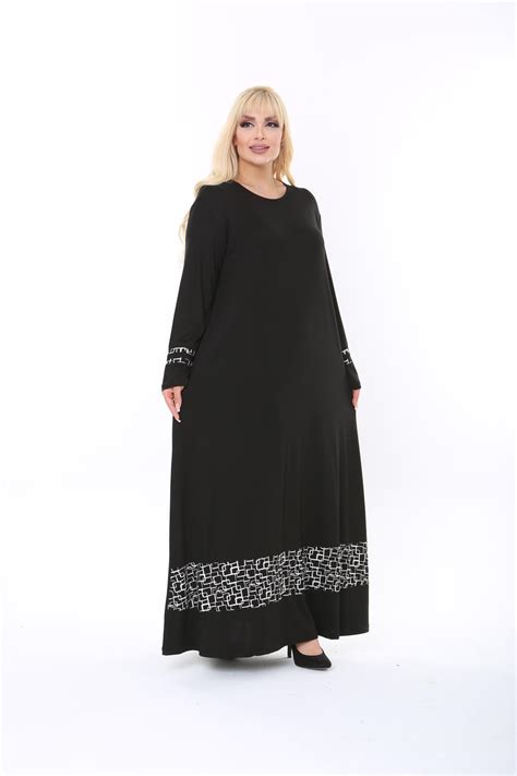 Crna Duga Haljina Plus Size Lavica