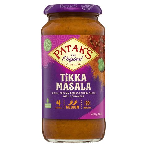 Pataks Tikka Masala Simmer Sauce 450g Pataks Indian Curry Products And Recipes