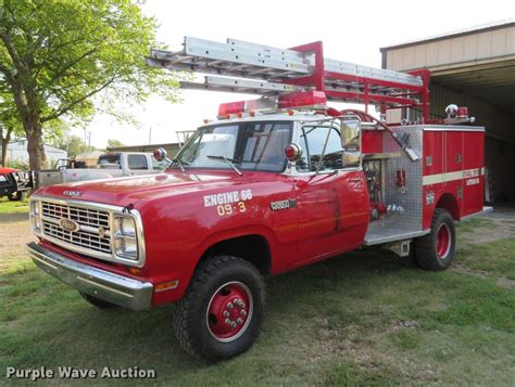 1980 Dodge W400 Power Wagon Dually Mini Pumper Fire Truck Fire Trucks