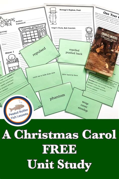 A Christmas Carol Free Unit Study Peanut Butter Fish Lessons Study