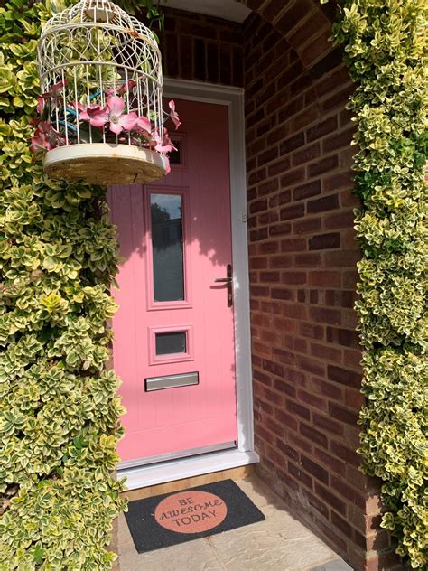 Contemporary Light Pink Front Door Vista Trade