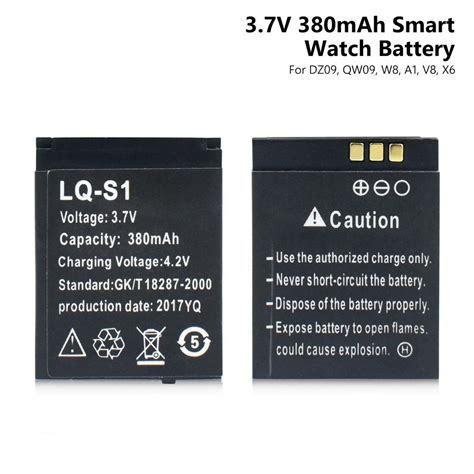 Lq S1 3 7V Rechargeable Battery 380mAh Smart Watch Replacement Battery