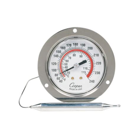 7112 05 3 Front Flange Thermometer Back Connect 40 240 F C Thermometers Fast Tech Instrumentation