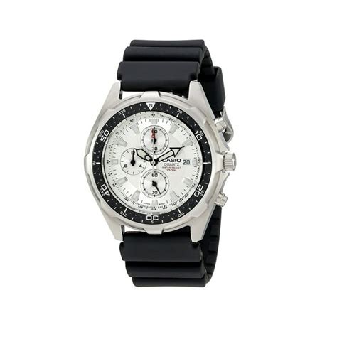 Casio Mens Amw330 7av Stainless Steel Watch With Black Resin Strap