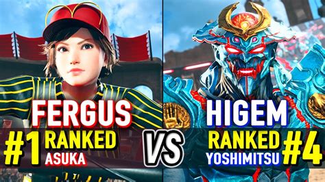 T8 FERGUS 1 Ranked Asuka Vs HIGEM 4 Ranked Yoshimitsu Tekken