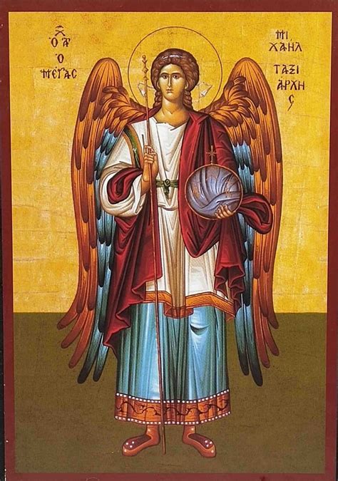 Orthodox Icons Byzantine Archangel Michael Icon Greek Orthodox Icon Byzantine Icon Birthday ...