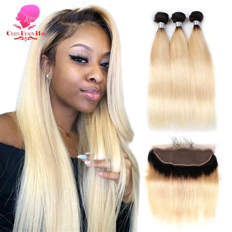 28 30 Inch 13x4 Honey Blonde Lace Frontal Closure With Bundle Brazilian