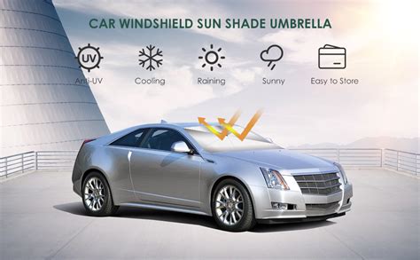 Oziral Car Windshield Sun Shade Umbrella Rotation Bendable Shaft