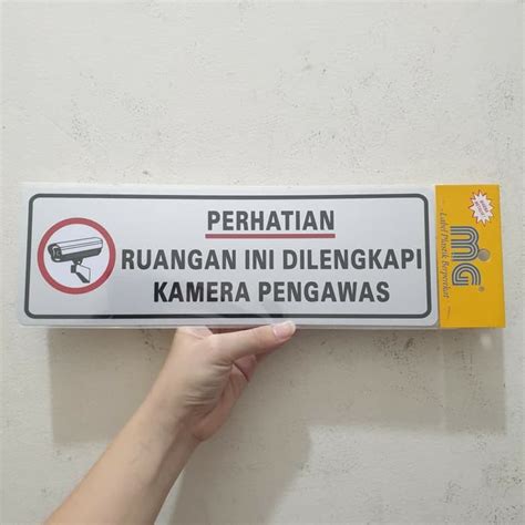 Jual Stiker Sticker Tempel Tulisan Ruangan Dilengkapi Kamera Pengawas