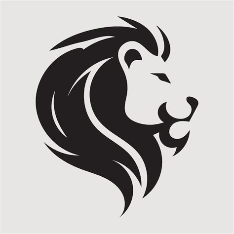 Premium Vector Minimal Modern Lion Logo Icon Black And White Vector