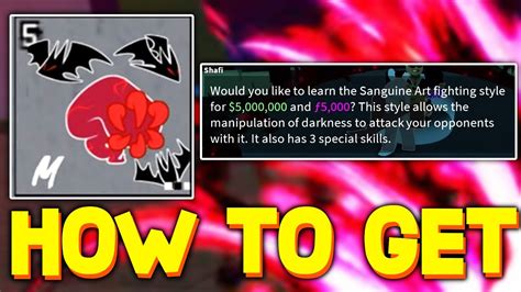 How To Get Sanguine Art In Blox Fruits Full Guide Roblox Youtube