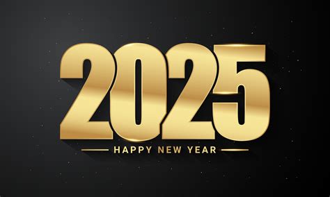 Happy New Year 2025 Greeting Card Design 36420060 Vector Art At Vecteezy