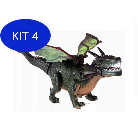 Kit Brinquedo Dragao Cm Que Bate Asas Anda Dinossauro Submarino