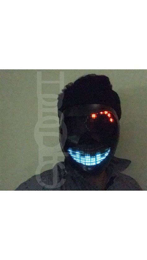 Black Robot Mask LED Mask Light Up Mask Cyborg Eyes FX Mask | Etsy