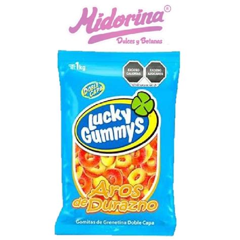 Gomitas Lucky Gummys Aros De Durazno