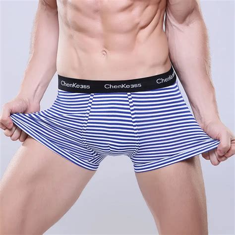 Buy Sexy Underwear Men Boxers Shorts Cotton Striped