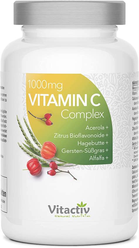 Vitactiv Vitamin C Mg Complex Acerola Vitamin C Hochdosiert