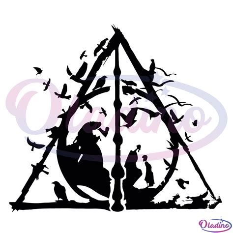 Deathly Hallows SVG Digital File, Harry Potter Svg, Deathly Hallows Art