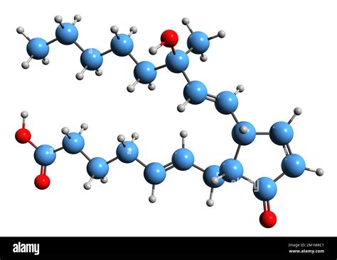 D Image Of Prostaglandin A Skeletal Formula Molecular Chemical