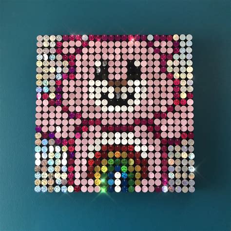 Care Bear Sequin Pixel Art Craft Kit Do It Yourself Wall Art Etsy Art And Craft Kit Etsy Wall